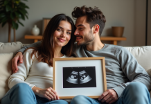 Jumeaux : naissent-ils de la mère ou du père ? Jeune couple regardant l'échographie de leurs jumeaux
