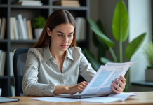 Bases de données : santé et types les plus courants décryptés ! Femme concentrée travaillant sur son ordinateur dans un bureau moderne