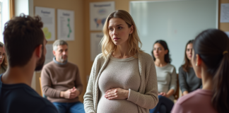 Cours prénataux : quand et pourquoi y assister ? Femme enceinte en cours de préparation à la parentalite
