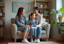 Enfant : qui consulter pour un suivi professionnel et adapté à ses besoins ? Fille de 7 ans avec sa mère dans un cabinet de conseil