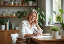 Salaire naturopathe : Quel est le salaire moyen d’un naturopathe ? Naturopathe femme souriante dans son bureau lumineux